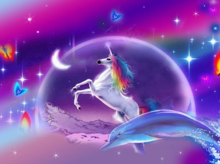 unicorn dreams - wallpaper, fantasy, magic, unicorns