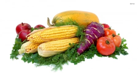 food - apple, turnip, tomato, food, corn