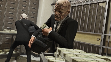 Grand Theft Auto V - money, game, stolen, cash, open world, GTA V, rockstar games, Grand Theft Auto V, GTA, Grand Theft Auto 5, GTA 5, gaming, video game, heist