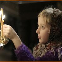 Little russian orthodox girl