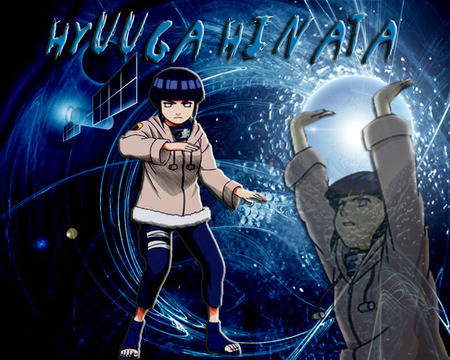 Hyuuga Hinata - naruto, girl, blue, anime, ninja, hinata