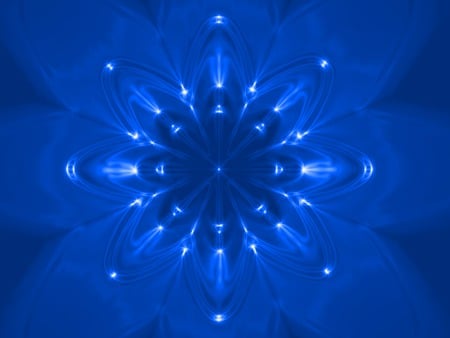 Cyber Flower Blue - abstract, picture