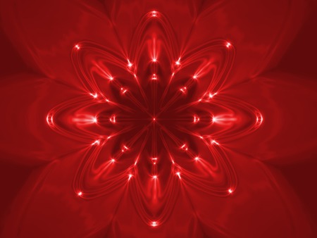 Cyber-flower-Red - picture, abstract