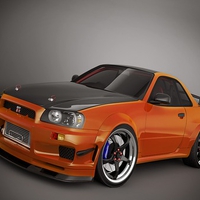 Nissan Skyline GTR R34 Orange