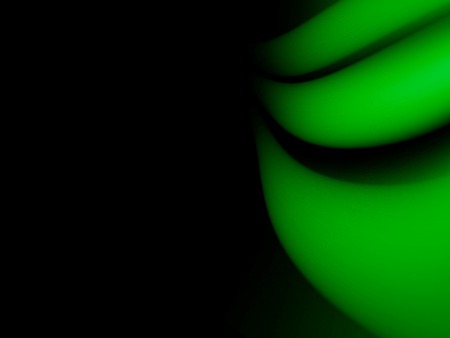 Green cylinder - abstract, vortices