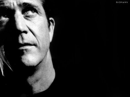 Mel Gibson - holywood, black n white, movies, cinema