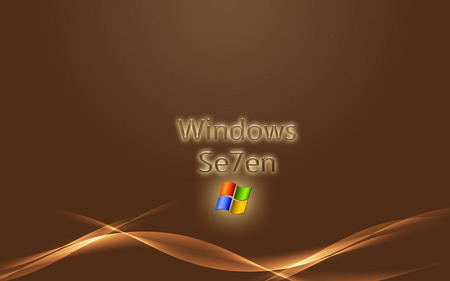 Windows 7 Light Brown - abstract, computer, windows 7, technology