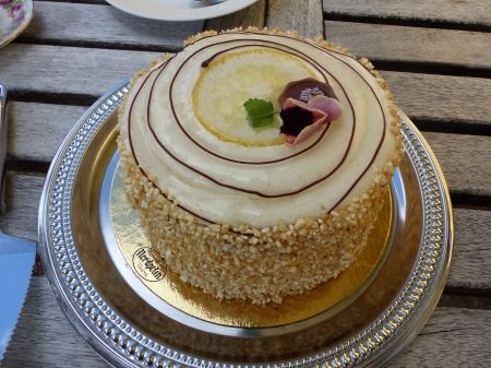 Lemon Cake - plate, porselain, table, cake, lemon