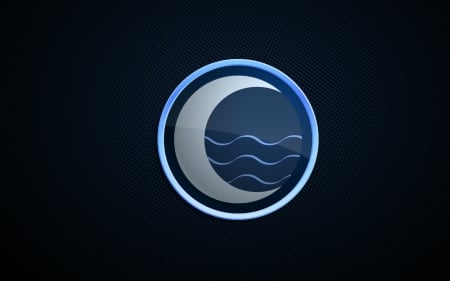 Moon - moon, black, water, logo, blue, vector, luna