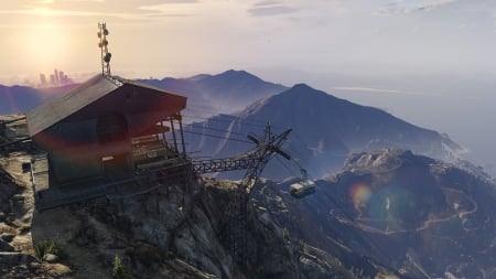 Grand Theft Auto V - game, open world, GTA V, rockstar games, Grand Theft Auto V, mountain, GTA, Desert, Grand Theft Auto 5, Mount Chilliad, GTA 5, gaming, video game