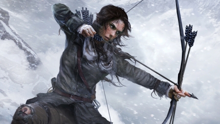 Lara Croft - game, fantasy, tomb rider, archer, woman, lara croft, girl, arrow