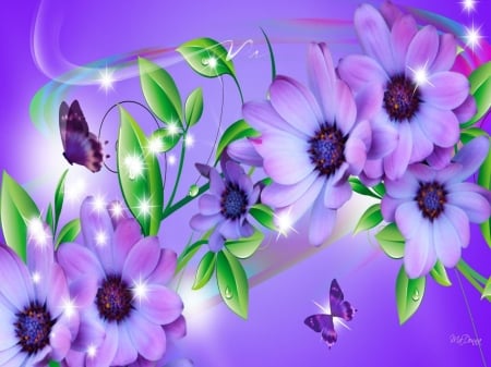 lavender - purple, abstract, flowers, lavender