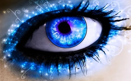 beautiful blue eye - eyes, colors, blue, beautiful