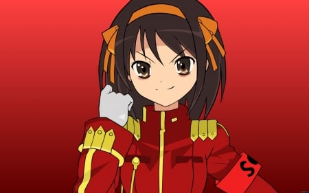 haruhi suzumiya - girl, jacket, suzumiya, haruhi