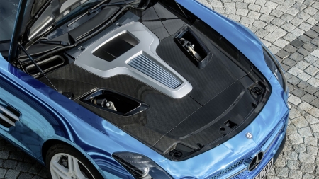 2013 Mercedes-Benz SLS AMG Coupe - SLS, 2013, Mercedes Benz, auto, engine bay, Coupe, AMG