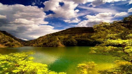 Lake - nature, lake, landscape, cloud