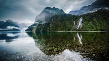 mountain lake - lake, cool, fun, nature, mountain