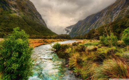 mountain river - nature, fun, mountain, cool, river