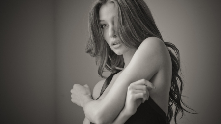 Blake Lively - black, white, woman, Blake Lively, girl, bw, actress