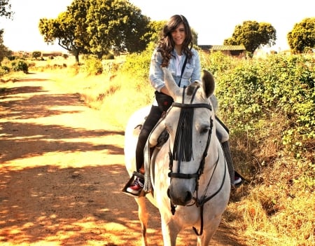 Riding The Ranch.. - style, girls, western, women, models, ranch, outdoors, horses, brunettes, cowgirl, fun, female, boots, fashion