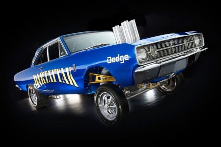 SKY HIGH DODGE DART GASSER - classic, mopar, gasser, blue