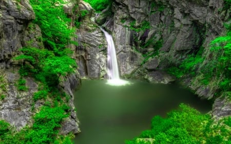 Sambuyeon Waterfall, Korea - korea, nature, waterfall, rocks