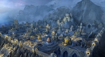 Prime World - art, game, castle, blue, prime world, fantasy, dmitri ellingson