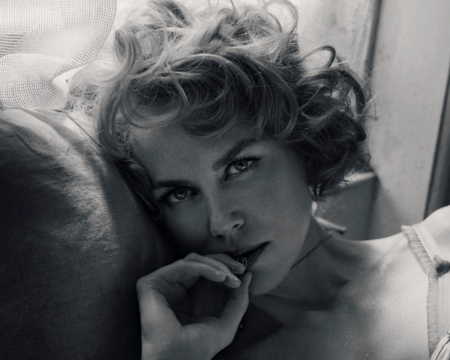 Nicole Kidman - white, woman, face, actress, nicole kidman, girl, bw, black