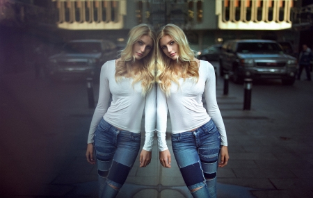 Blonde - Woman, Female, Beautiful, Lovely, Girl, Jeans, Beauty, Model, Beaut