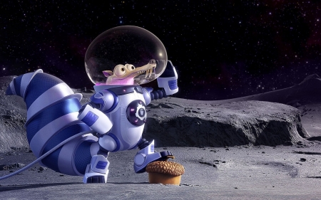 Ice Age: Collision Course (2016) - animation, cosmos, blue, pixar, collision course, pink, scrat, ice age, funny, movie, squirrel