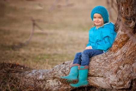 little girl - pretty, fun, people, blonde, Photography, child, face, nice, hat, kid, winter, beautiful, set, girl, beauty, lovely, cool, love, sweet, baby, hair, tree, smile, white, cute, little