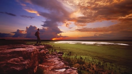 Kakadu National Park, Northern Territory, Australia - sky, landscape, clouds, sun, colors