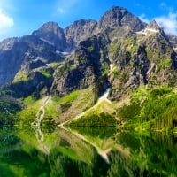 Landscape with mountain and lake