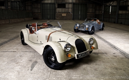 morgan roadster - car, roadster, warehouse, morgan