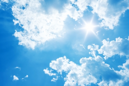 Sky - white, blue, cloud, day, sun, sky