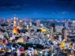 panorama of tokyo at dusk hdr