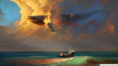 sorrow for whales - sorrow, art, whales, RHADS