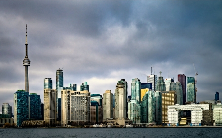 Toronto Skyline - skyscrapers, toronto, canada, cityscape