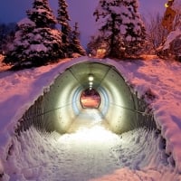 winter underpass