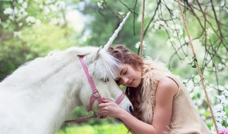 ♥ - abstract, girl, unicorn, photography