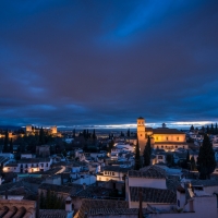 granada spain at sundown