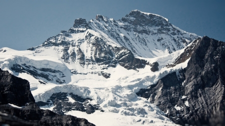 Mountains - peak, mountains, nature, snow