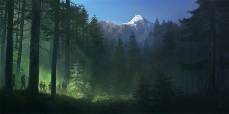 Taiga - art, Scenery, Taiga, Landscapes