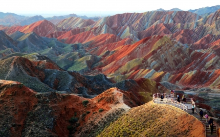 colorful mountains - cool, fun, colorful mountains, desert, nature