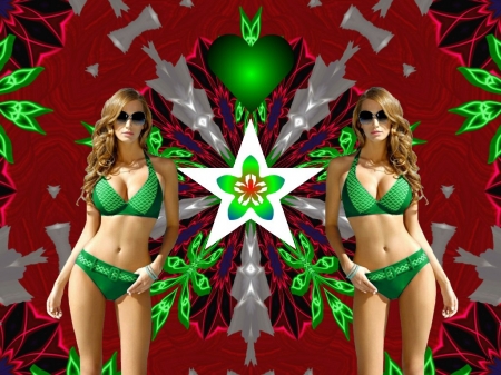 That Green - eye candy, collage, 3d, fractal, abstract