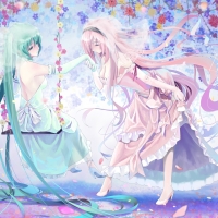 Megurine Luka and Hatsune Miku