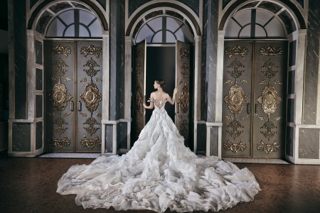 Bride - bride, white, woman, model, dress, girl, michael cinco