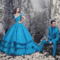Couple in blue