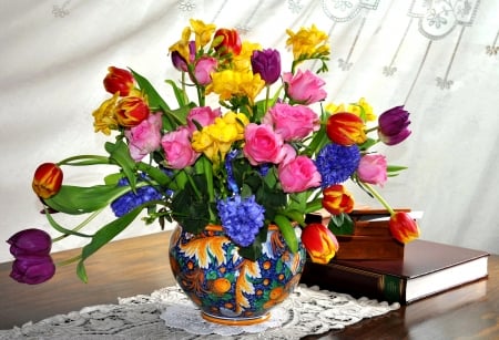 Still Life - flowers, pretty, still life, vase