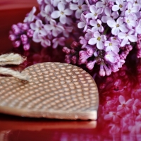 HEART WITH LILACS